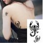 2 черни скорпиона Скорпион  временна татуировка татос татус Tattoo, снимка 2