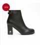 Нови -30% боти на ток 39 номер черни елегантни есении обувки, снимка 1 - Дамски боти - 31614949