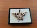 сребърен медальон пеперуда, снимка 1 - Антикварни и старинни предмети - 17299454