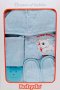 Турски бебешки комплект за баня 4 части 100% памук, снимка 1 - За банята - 40373567