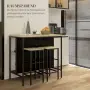 Бар комплект HOMCOM, 2 бар стола и 1 бар маса, снимка 9