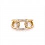 Златен дамски пръстен 2,3гр. размер:58 14кр. проба:585 модел:11774-4, снимка 1 - Пръстени - 38846066