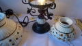 Комплект настолна лампа и полилей  с  декорация в стил Рустик, снимка 8