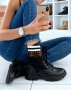 Дамски, кожени боти -чорап, снимка 4
