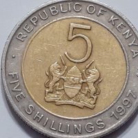 5 шилинга Република Кения 1997, снимка 2 - Нумизматика и бонистика - 32163638
