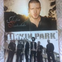 2 двойни плаката Linkin Park/ Pink, Take That/ Justin Timberlake, снимка 1 - Други музикални жанрове - 42160943