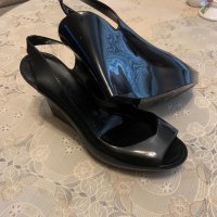 Уникални нови черни силиконови Kartell сандали на платформа , снимка 14 - Сандали - 36967450