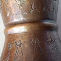 Медна ваза ръчна изработка, снимка 7 - Антикварни и старинни предмети - 37693992