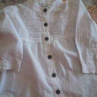 Бяла риза, снимка 1 - Бебешки блузки - 31791815