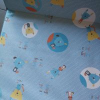 Повивалник за бебе син цвят с картинки кученца, снимка 2 - Други - 37406751