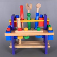Детска дървена маса с инструменти, снимка 2 - Играчки за стая - 31230452
