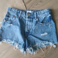 Zara - къси дънкови панталони, снимка 7 - Къси панталони и бермуди - 36611532