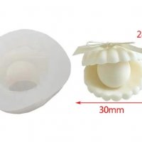 3D мида с перла силиконов молд форма свещ сапун шоколад гипс, снимка 2 - Форми - 37047411