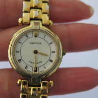 Дамски ретро часовник Certina Tangaro Quartz, позлатен, снимка 9 - Дамски - 44635734