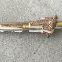 Масивен ловен нож C.JUL HERBERTZ с дръжка от еленов рог, снимка 7 - Други ценни предмети - 38872970