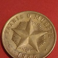 Стара монета 1 песо 1988г. Република Куба перфектно състояние за КОЛЕКЦИОНЕРИ 32051, снимка 5 - Нумизматика и бонистика - 44287742
