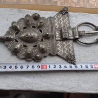 Стар берберски накит фибула закопчалка тока пафта сачан, снимка 5 - Антикварни и старинни предмети - 38398947