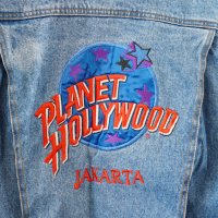 Planet Hollywood винтидж дамско дънково яке от 1991г. - S/M, снимка 2 - Якета - 40532231