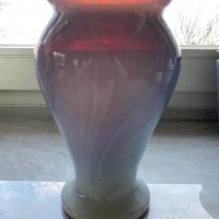✅стара ваза , опалово стъкло, цветно, снимка 1 - Вази - 35091992
