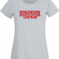 Дамска Тениска Stranger Things Logo,Филм,Сериал,, снимка 4 - Тениски - 37318675