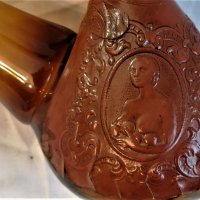 антика Испания кана бутилка porron релефна кожа, снимка 5 - Антикварни и старинни предмети - 31407805