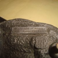 Buckles of Americа Rocklin CA MADE in USA МАРКОВА МАСИВНА ТЕЖКА ТОКА от КОЛАН САЩ Стара 31384, снимка 5 - Колекции - 38014161