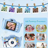 Детска цифрова камера, 1080P HD, 2,0-инчов IPS екран, с 32GB карта, снимка 3 - Образователни игри - 44165167
