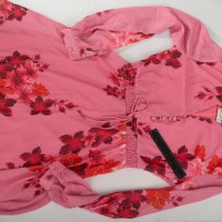 Розова рокля на цветя марка Jimmy Sanders, снимка 5 - Рокли - 30281762