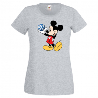Дамска тениска Mickey Mouse VW .Подарък,Изненада,, снимка 4 - Тениски - 36529660