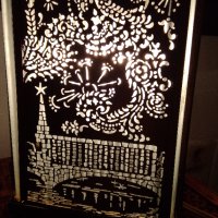 Колекционерска Рядка винтидж съветска ретро  нощна лампа Светлините на Москва настолна лампа, снимка 3 - Антикварни и старинни предмети - 42319010