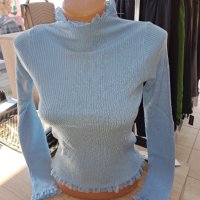 Къси блузки с дантелка в седем цвята , снимка 9 - Блузи с дълъг ръкав и пуловери - 42807344