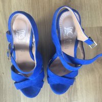 Сини сандали Shoe Art от естествен велур, снимка 2 - Сандали - 22356227