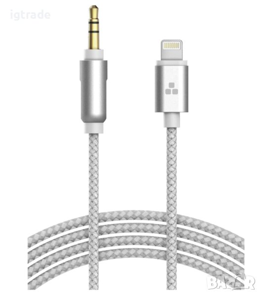 AUX кабел за iPhone - Lightning port към 3.5мм AUX - 1м, снимка 1