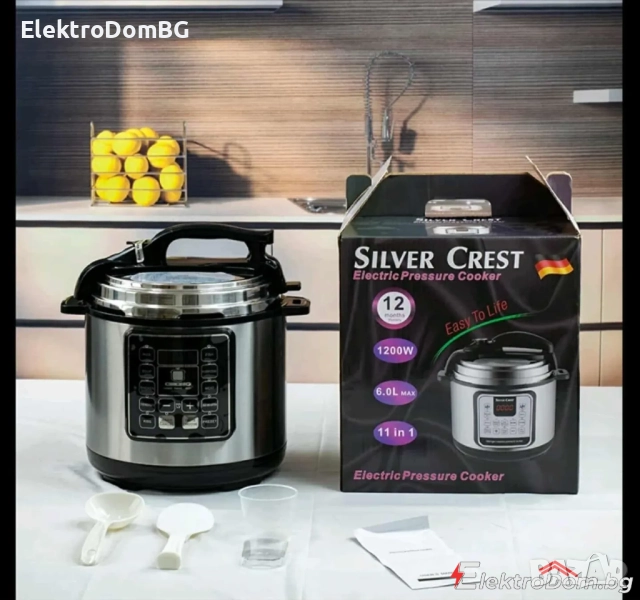 Мултикукър под налягане SilverCrest ,6л./1050W,10 програми за готвене, снимка 1
