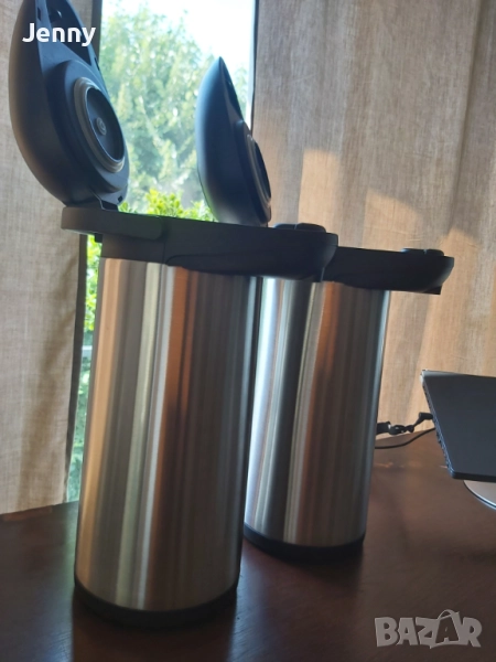 2 Кана с помпа от неръждаема стомана 5 л , снимка 1