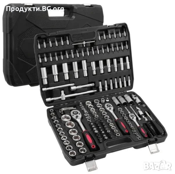 Професионален гедоре комплект 172 части – Cr-V стомана, 1/4", 3/8", 1/2", снимка 1