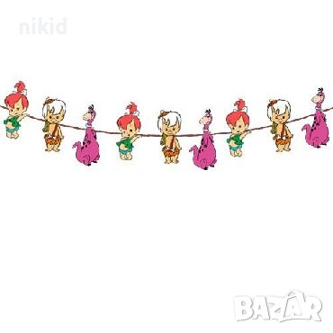 Семейство Флинстоун Flintstones парти гирлянд банер украса декор рожден ден, снимка 1