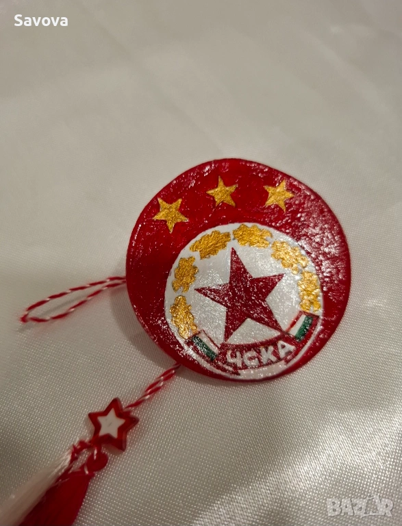 Мартеница/брошка ЦСКА, снимка 1
