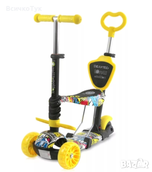 ✨Тротинетка LORELLI DRAXTER PLUS GRAFFITI SMILE, до 20 кг., снимка 1