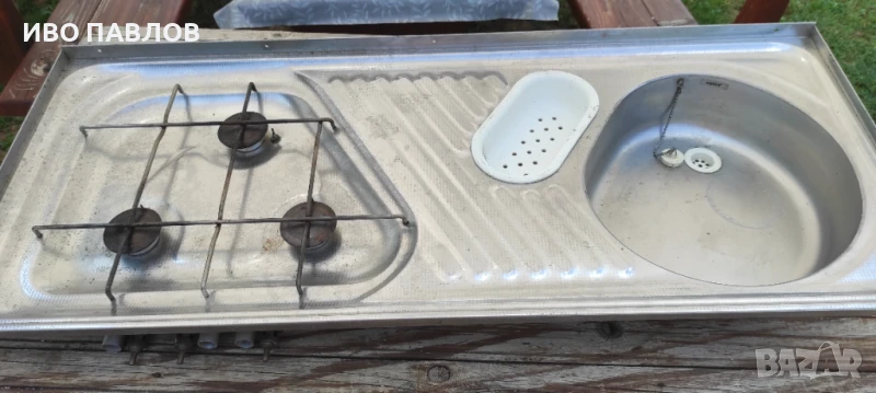 Плот с мивка и котлони и батерия за каравана, снимка 1