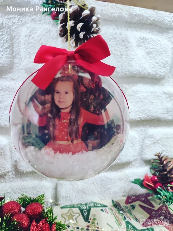 Коледни играчки с Ваша снимка, снимка 1