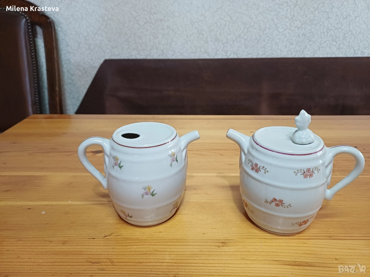 Дво броя за мляко/кафе керамика от колекция, снимка 1