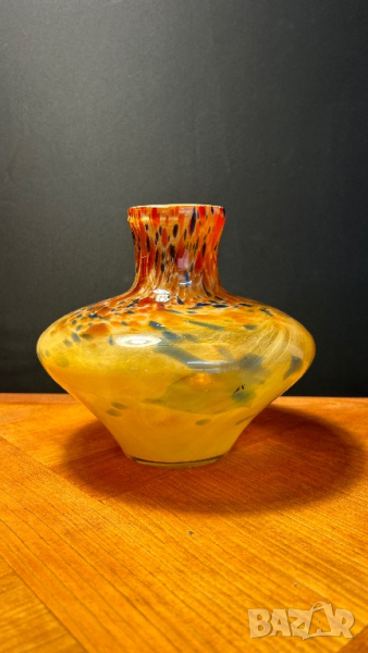 Стъклена ваза мурано 1960, снимка 1