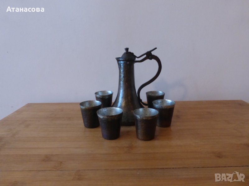 Стар меден сервиз за греяна ракия 1920 г, снимка 1