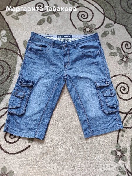 Мъжки къси панталони от памучен плат , снимка 1