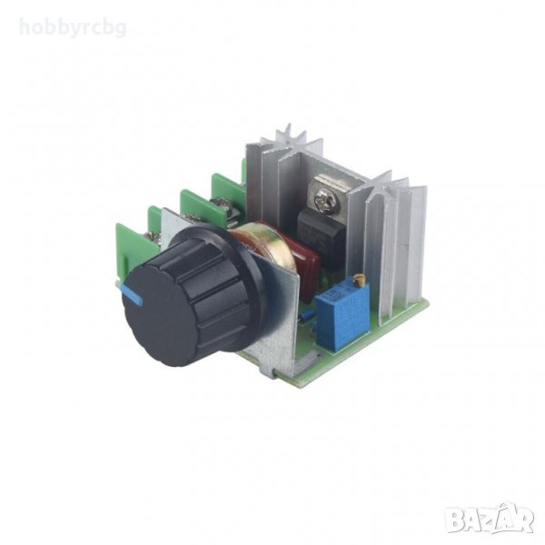 Фазов регулатор на мощност до 2000W, 220V, Димер, Регулатор на обороти, снимка 1