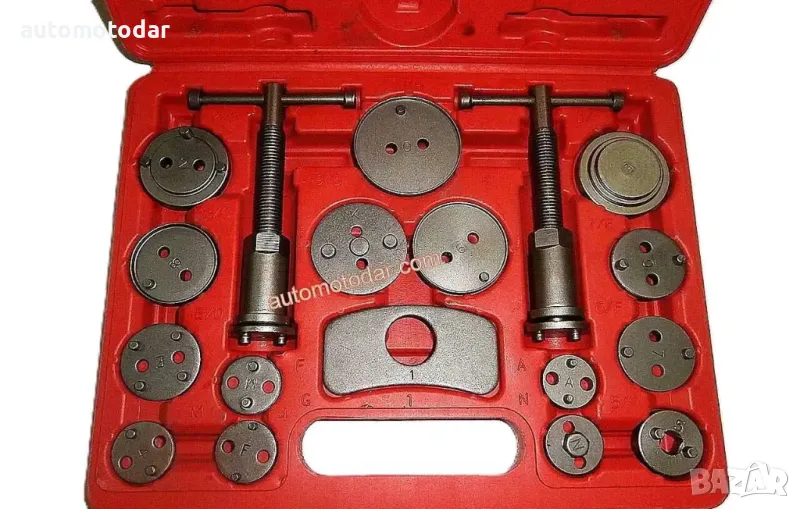 Инструмент комплект за смяна на накладки дискови спирачки 18 части, снимка 1
