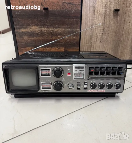 🔊Ретро радиокасетофон с телевизор SHARP 5P-27G - 1978 - 1979 г. - Made in Japan💥🔊, снимка 1