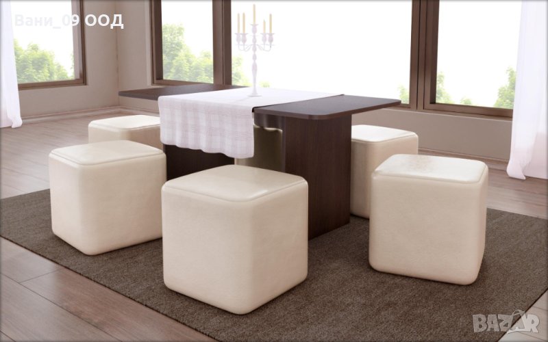 Сет 2 табуретки от еко кожа , снимка 1