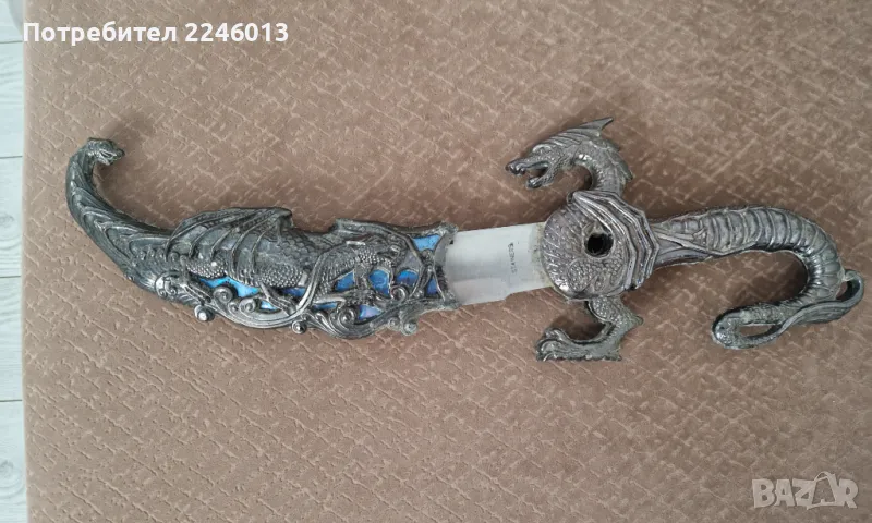 Фантазичен дракон кама с ножница, снимка 1